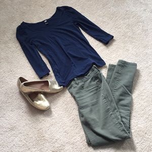 H&M Lace Shoulder Top